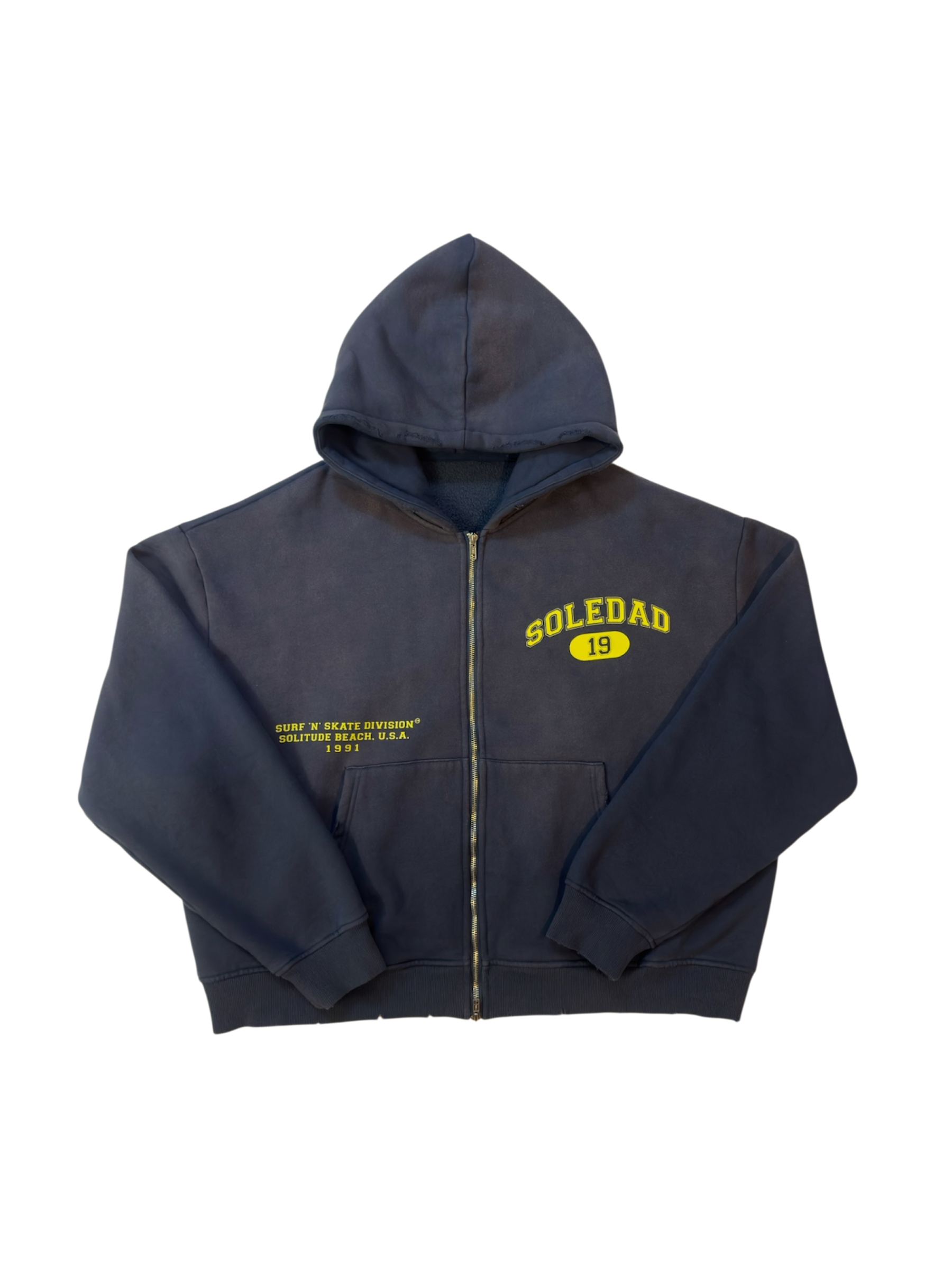 GRADUATE LOGO ZIP HOODIE (FADED NAVY)